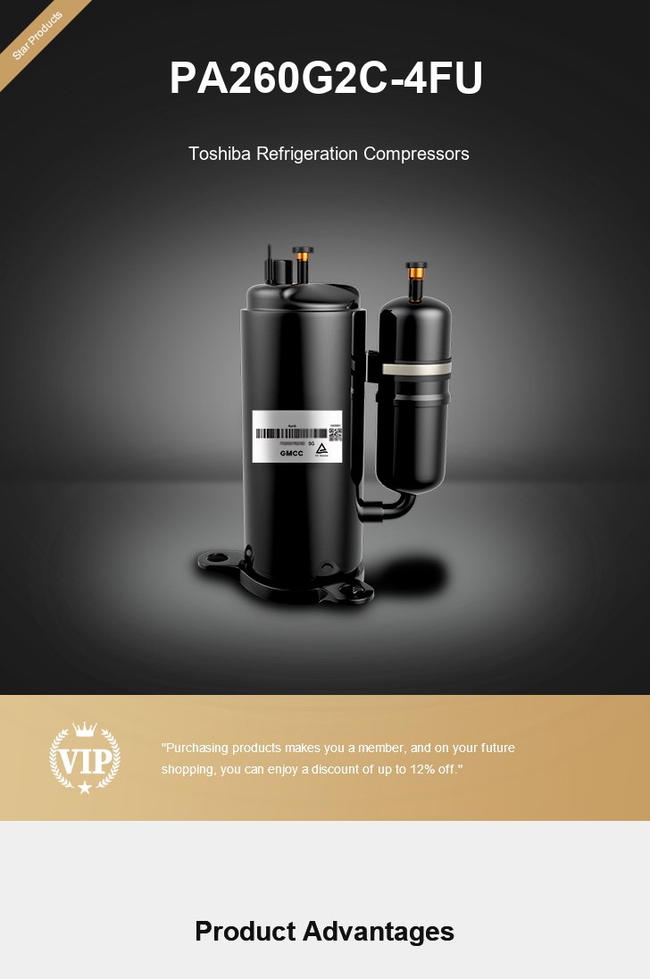 Toshiba Compressor PA260G2C-4FU, technical parameters pdf, structure diagram